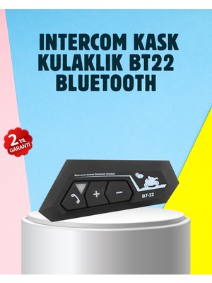 Uravas Store BT22 Motosiklet Kask Içi Bluetooth Kulaklık Interkom Destekli