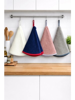 MySoft Home Mutfak Havlusu 4 Adet Yuvarlak %100 Pamuk