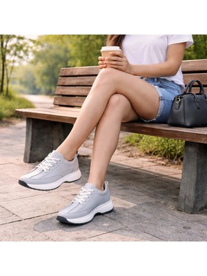 TwoEgoist Kadın Hakiki Deri Anatomik Hafif Spor Yürüyüş Ayakkabısı Sneaker