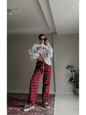 Paradise Sda Ekose Desenli Bağcıklı Eşofman Altı 645651