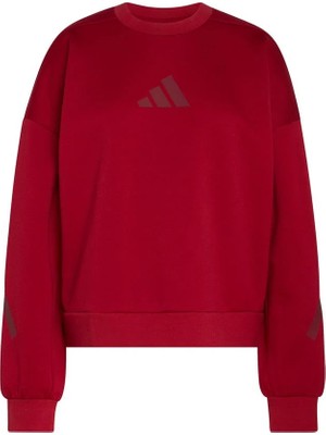 Adidas W Z.n.e. Swt Kadın  Bordo  Sweatshirt KC7753