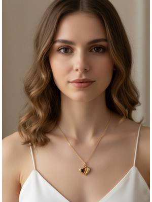 Gistoria Birleşik Kalpler Kolyesi