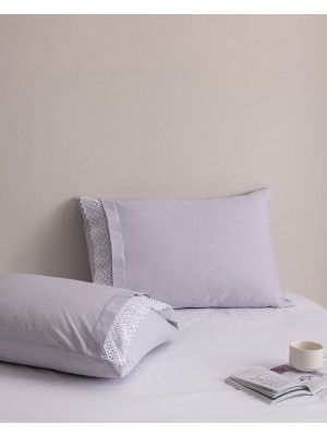 Madame Coco Ancienne Kopanakili %100 Pamuk 2'li Yastık Kılıfı - Gri