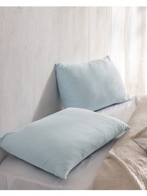 Madame Coco Belle Bambu Pamuklu 2'li Yastık Kılıfı - Mavi