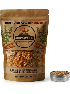 Mangal & Bbq Barbekü Için Badem Ağacı & Dağ Kekiği Tütsüleme Aroma Talaşı