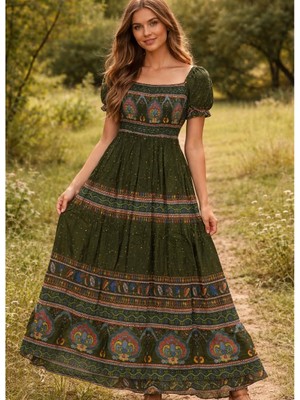 Fibula Otantik Standart Beden %yüz Pamuk Nakışlı Ithal Elbise 36-44 Bedenler Arası Uyumlu