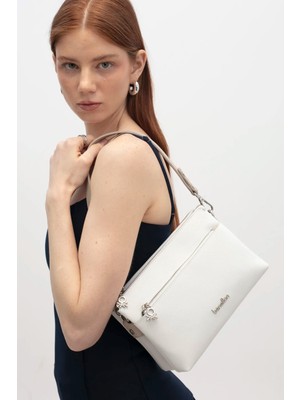 United Colors Of Benetton Kadın Kol Çantası Beyaz-Taş BNT1846