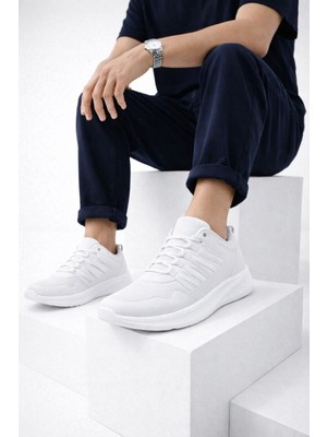 Slipcat Erkek Günlük Spor Ayakkabı-Hafif Tabanlı Nesef Alabilen File Kumaş Kaymaz Kalın Taban Rahat Yürüyüş ve Günlük Kullanım Sneaker