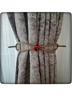 Uravas Store 6 Adet Braçol Kanat Perde Tokası Tül Perde Tutucu Perde Süs Uğur Böceği Ile Uğur Gelsin