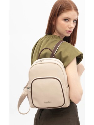 United Colors Of Benetton Kadın Sırt Çantası Bej-Kahve BNT1807