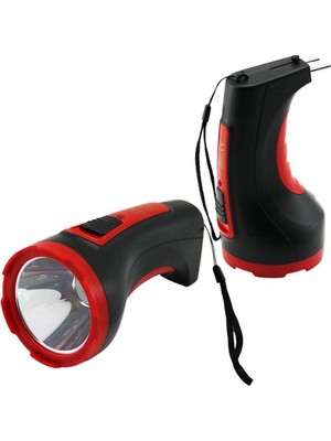 MiraLive 3W Tek LED Bombeli Gövde Fiş Şarjlı El Feneri Uzun Mesafeli (K95)
