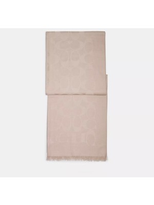 Coach Signature Wrap Yün Ipek Şal
