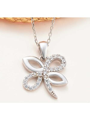 Uravas Store 925 Ayar Gümüş Yusufçuk Kadın Kolye T7958 (1177)