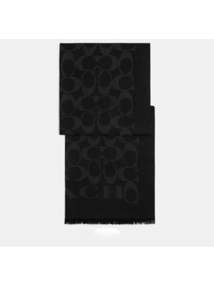 Coach Signature Wrap Yün Ipek Şal