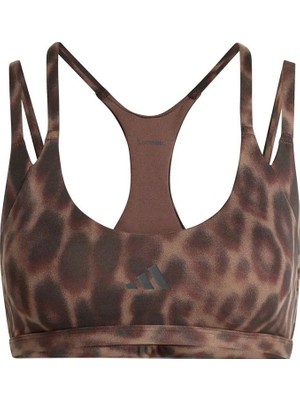 Adidas Opt Aop Ls B Kadın  Kahverengi  Sporcu Sütyeni KF5702