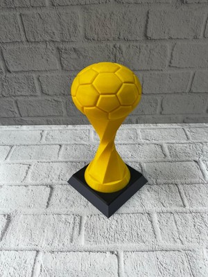 Uravas Store Kupa Sarı 21CM Dekoratif Ödül Tasarım Biblo