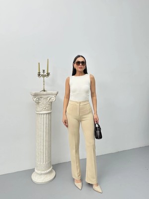 Uravas Store Düğmeli Zzo Pantolon Bej P170091