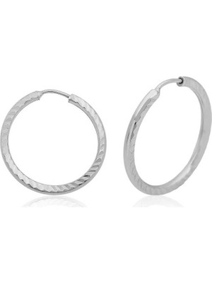 Uravas Store ​925 Ayar Gümüş Burgu Halka Küpe T3937 (1177)