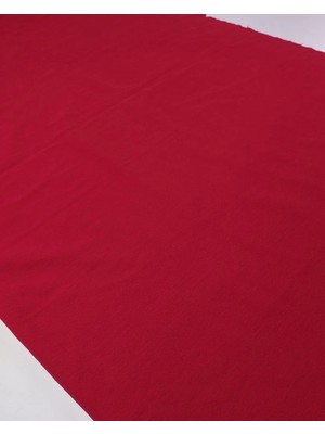 Kumaş Parça Kırmızı Renkte Krep Kumaş 140X120CM
