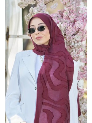 Loryan Scarf Koyu Bordo Loryan Scrarf Lavin Girdap Şal