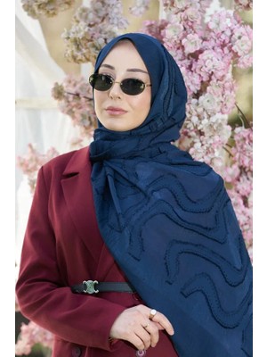 Loryan Scarf Lacivert Loryan Scrarf Lavin Girdap Şal