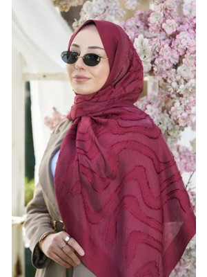 Loryan Scarf Bordo Loryan Scrarf Lavin Girdap Şal