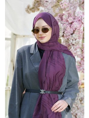 Loryan Scarf Mürdüm Loryan Scrarf Lavin Girdap Şal
