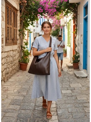 Nakşi Giyim Kadın Modern Tasarım Büyük Omuz Çantası