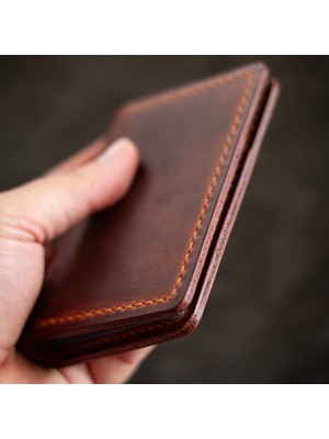 Hi Leather Hakiki Deri Araç Ruhsat Kılıfı - Kabı Rose İsimli. Kişiye Özel