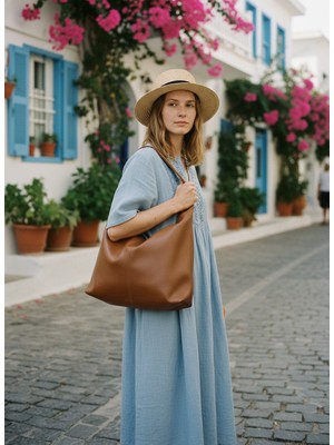 Nakşi Giyim Kadın Modern Tasarım Büyük Omuz Çantası