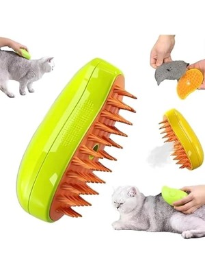 Esranın Dünyası Buharlı Yıkama Fırçası, Yumuşak Silikon Başlıklı Evcil Hayvan Tarağı