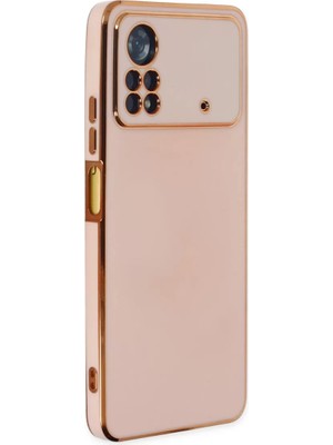 BSH Gülbay Mobilya Newface Xiaomi Poco X4 Pro 5g Kılıf Volet Silikon - Pembe