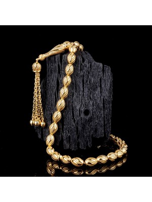 İskender Tesbih Telkari Işlemeli Altın Tesbih