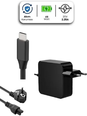 Uravas Store 20V 2.25A Type-C 45W Için Laptop Adaptör