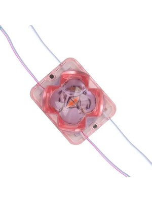 Uravas Store PM-14716 12 Volt 2 Watt Pembe Yanıp Sönen Çakar 4333-3030 Modül LED 43X33X28MM