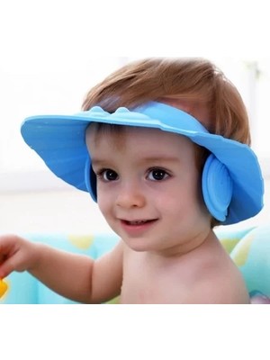 Uravas Store Bebek Banyo Şapkası Düğmelı Kulaklıklı