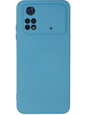 BSH Gülbay Mobilya Newface Xiaomi Poco M4 Pro 4g Kılıf Nano Içi Kadife Silikon - Mavi