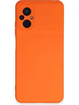 BSH Gülbay Mobilya Newface Xiaomi Poco M5 Kılıf Nano Içi Kadife Silikon - Turuncu