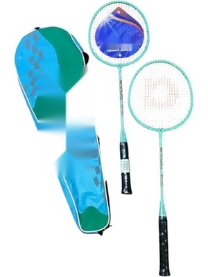 Esranın Dünyası Hafif Alüminyum ve Çelik Badminton Raket Seti - Turkuaz