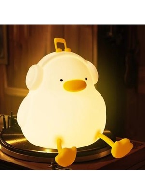 Esranın Dünyası Sevimli Ördek Gece Lambası - Şarj Edilebilir ve Müzikli