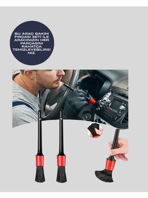 BSH Gülbay Mobilya Araba Temizliği Için 5 Parça Fırça Takımı