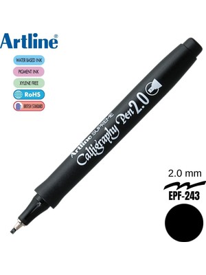 Artline Caligraphy Pen 2.0 Kesik Uçlu Kaligrafi Kalemi Siyah / EPF-242