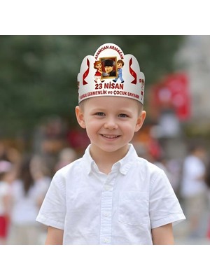 Ti Play 23 Nisan Çocuk Bayramı Tacı 12 Adet | Ayarlanabilir Karton Taç Ekonomik Set