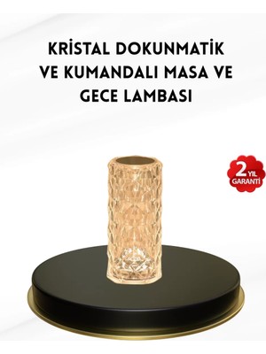 Uravas Store Kristal Tasarımlı Rgb LED Gece Lambası – Kumandalı, Renk Değiştiren Dekoratif Işık