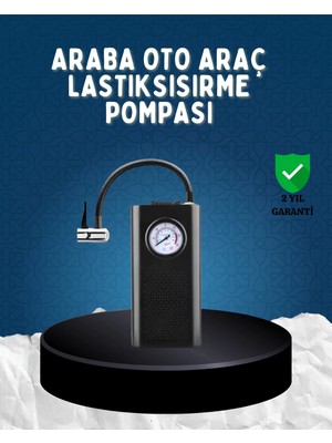 BSH Gülbay Mobilya Elektrikli Hava Kompresörü Type-C USB Şarjlı Çok Fonksiyonlu Lastik Pompası