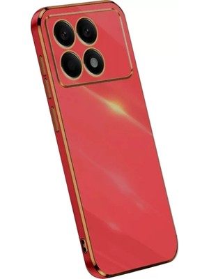 BSH Gülbay Mobilya Newface Xiaomi Poco X6 Pro Kılıf Volet Silikon - Kırmızı