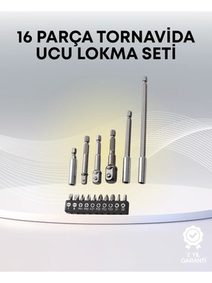 BSH Gülbay Mobilya Metal Gövdeli 16LI Bits Seti Çok Fonksiyonlu Tamir Aleti
