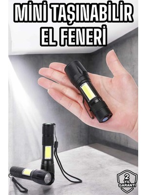 BSH Gülbay Mobilya Işıldak El Feneri Kamp Lambası Mini Taşınabilir Acil Durum Lambası Fener LED Işık