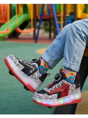 Tuğba Ortopedi 001 Çocuk Işıklı Tekerlekli Sneaker