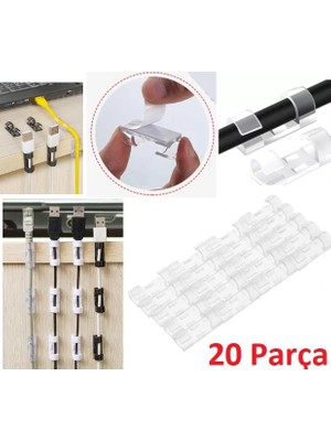 Uravas Store Kablo Sabitleyici Klips Seti 20 Adet